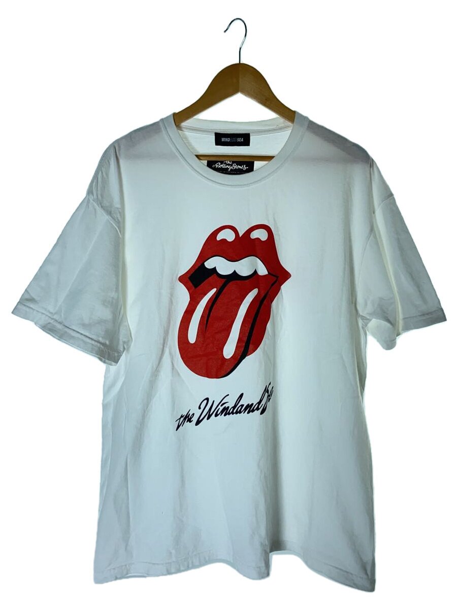 【中古】WIND AND SEA◆24ss/The Rolling Stones/ローリングストーンズ/プルオーバー/XL/綿織物/白いこと/白【メンズウェア】