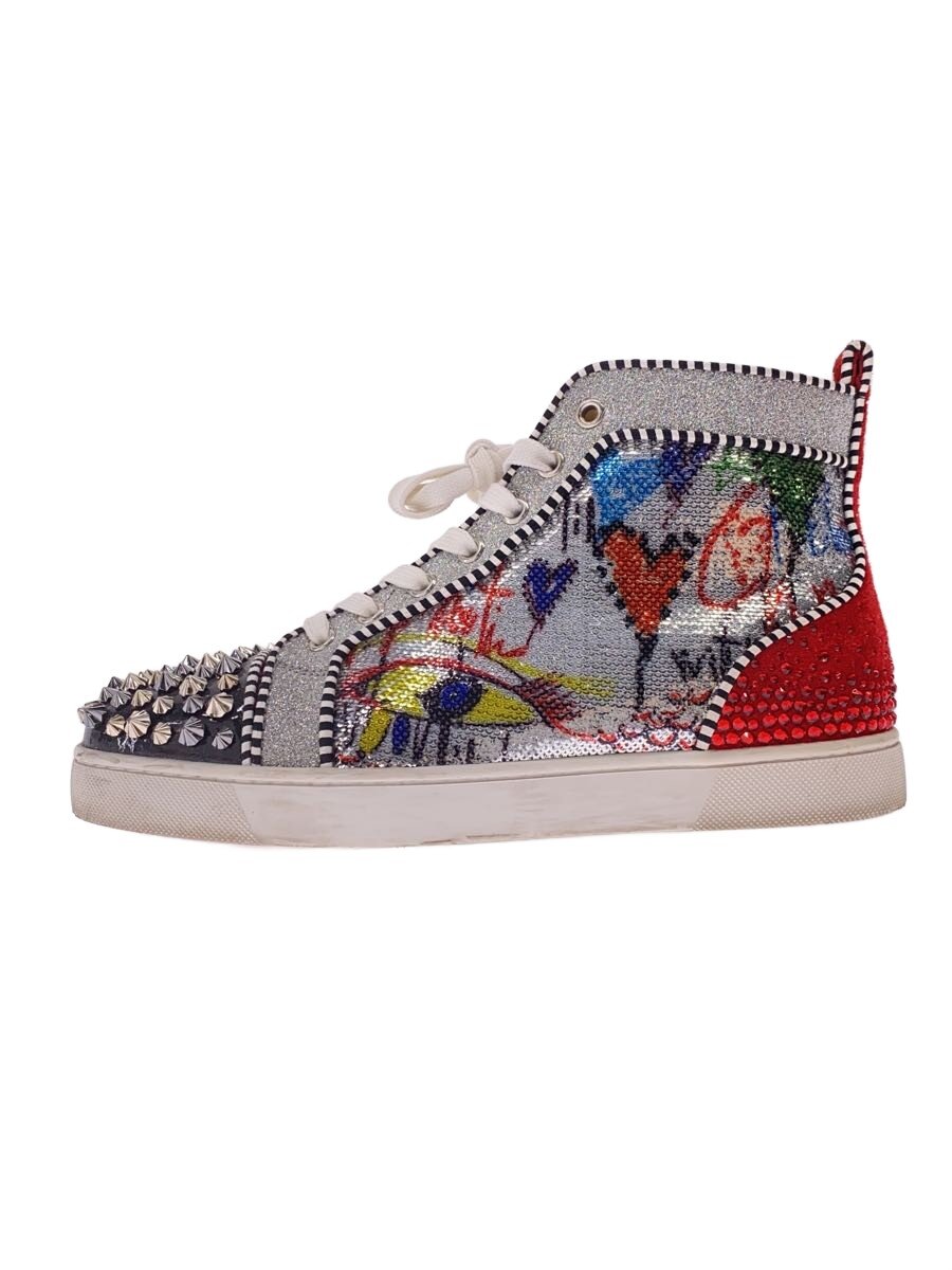 【中古】Christian Louboutin◆NO LIMIT F18 FLAT PAT NACR/ハイカットスニーカー/39/マルチカラー【シューズ】｜2ｎｄ STREET 店