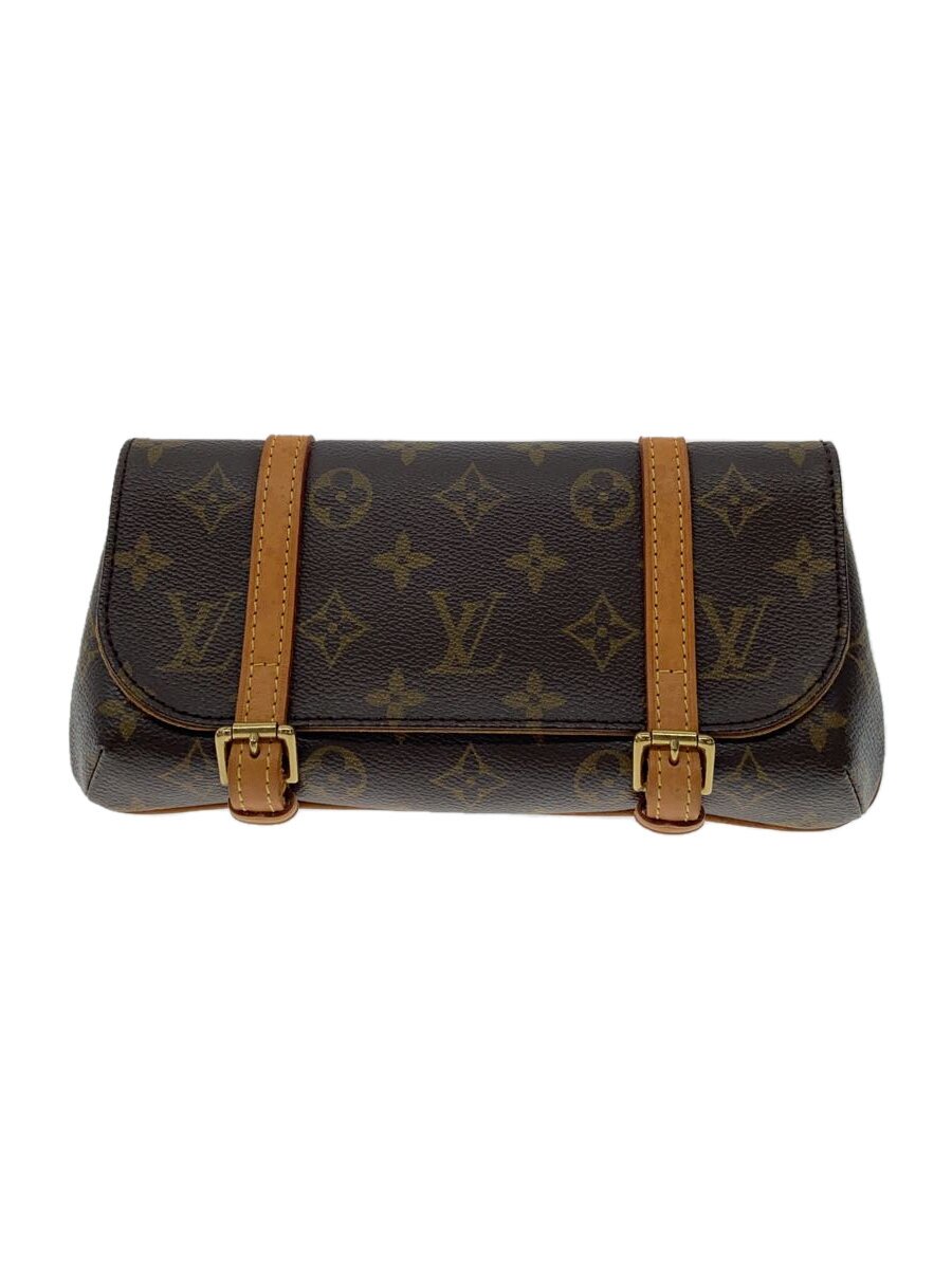 【中古】LOUIS VUITTON◆ポシェット・マレル_モノグラム・帆布_BRW/PVC/BRW【御徒面子】