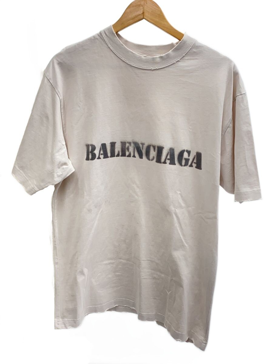 【中古】BALENCIAGA◆プルオーバー/M/綿織物/WHT/NJ90 676137 TOVH5【メンズウェア】
