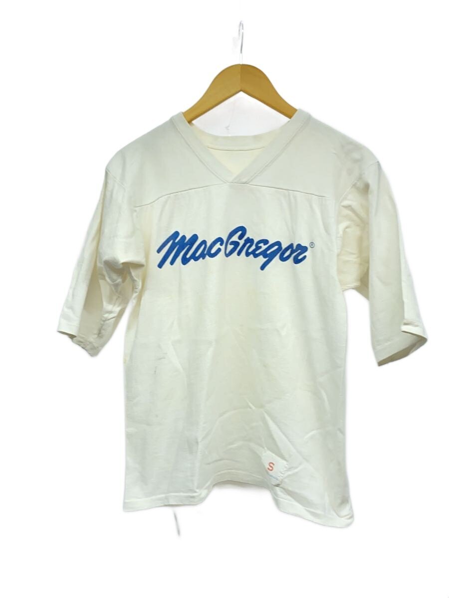 【中古】Champion◆70s/Mac Gregor/染み込み/7分袖カットソー/S/WHT【メンズウェア】