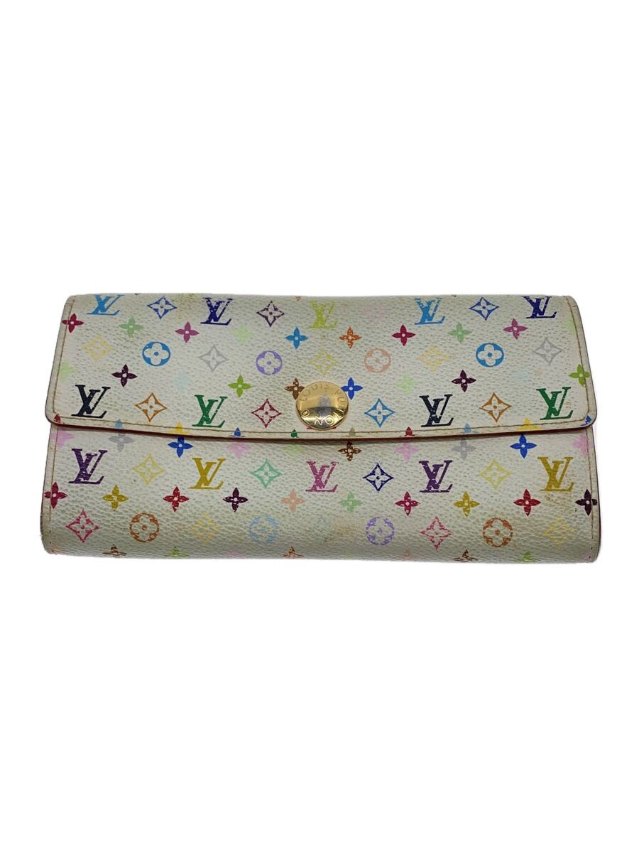 【中古】LOUIS VUITTON◆ポルト・フォイユ・サラ_モノグラム・マルチカラー_マルチカラー/PVC/マルチカラー/レディース【服飾雑貨他】