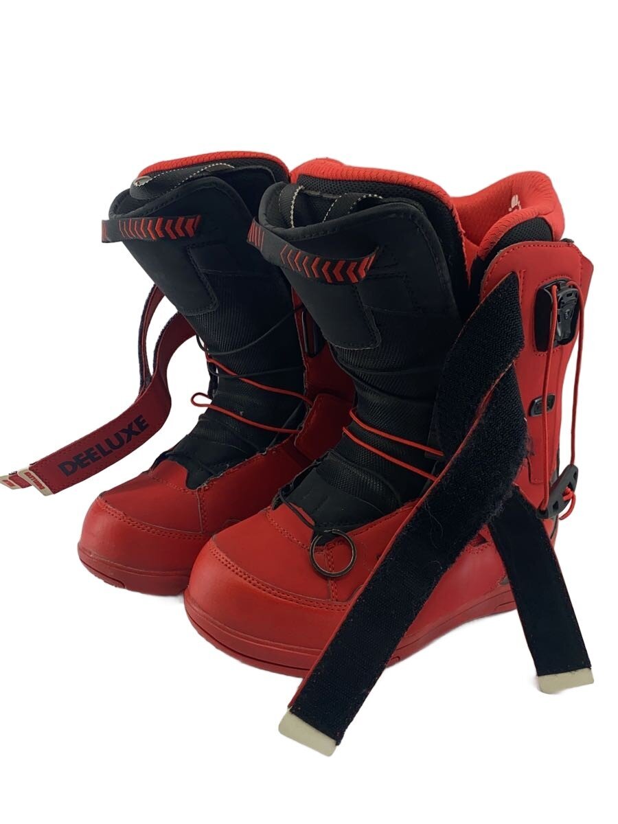 【中古】DELUXE(Deluxe Clothing)◆スノーボードブーツ/25.5cm/クイックレーシング/RED/TEAM ID LTD【スポーツ】