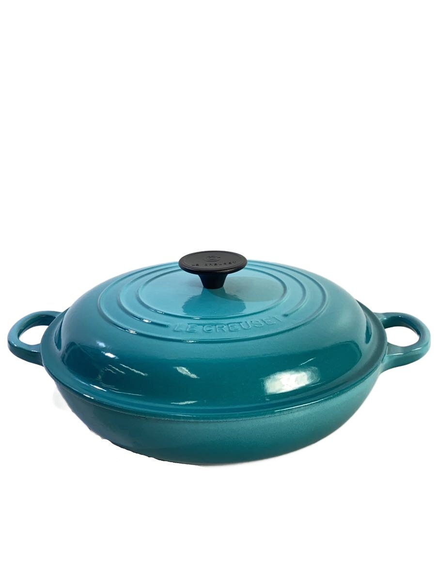 【中古】LE CREUSET◆鍋/大きさ:26珊/BLU/中古品//【勝手もと装置】