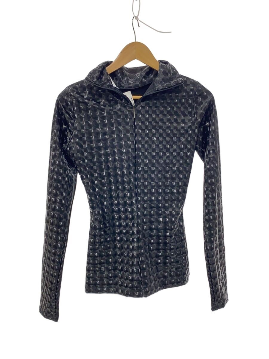 【中古】MSGM◆長袖カットソー/40/ポリエステル/黒いこと/黒/ハーフジップ/上半身背広/無地【レディース御召しもの】