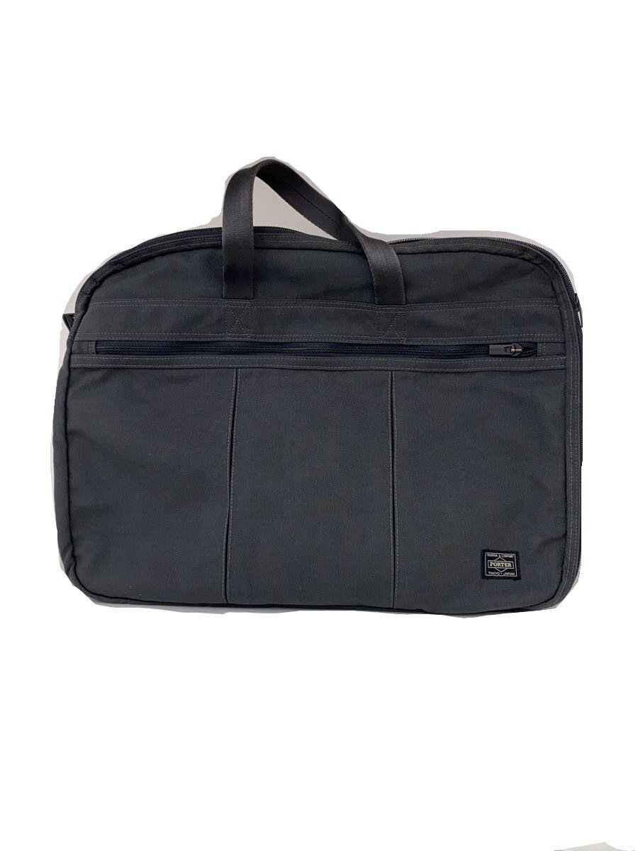 【中古】PORTER◆ブリーフ入れもの/帆布/GRY/無地【御徒面子】