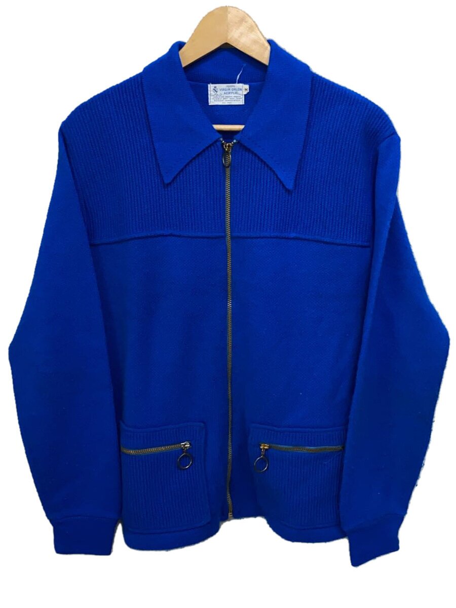 【中古】ジレー(薄っぺら)/M/アクリル樹脂/BLU/無地【メンズウェア】