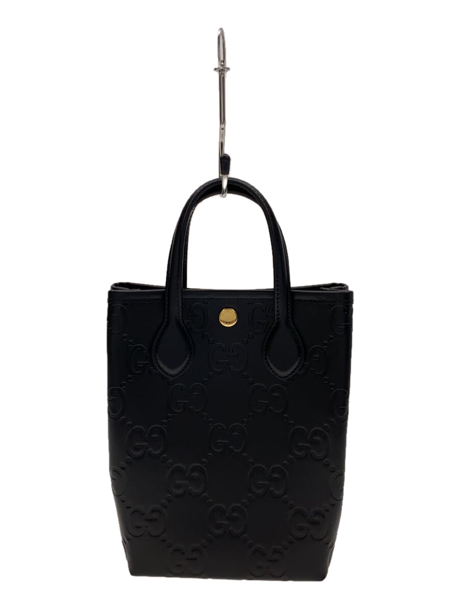 【中古】GUCCI◆ストラップ付き GG スーパーミニバッグ/--/BLK【バッグ】|2nd STREET 店