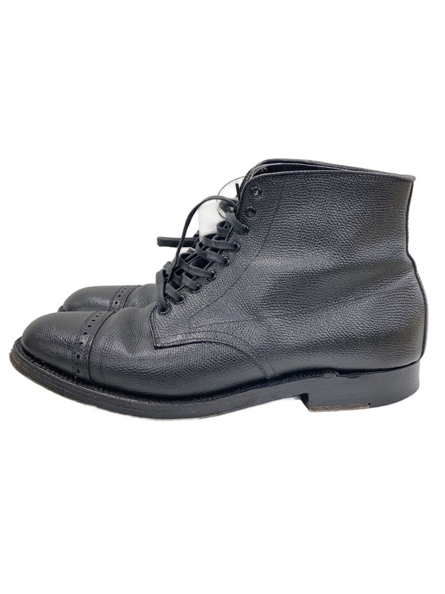 【中古】Alden◆レースアップブーツ/US8/BLK/なめし革【シューズ】