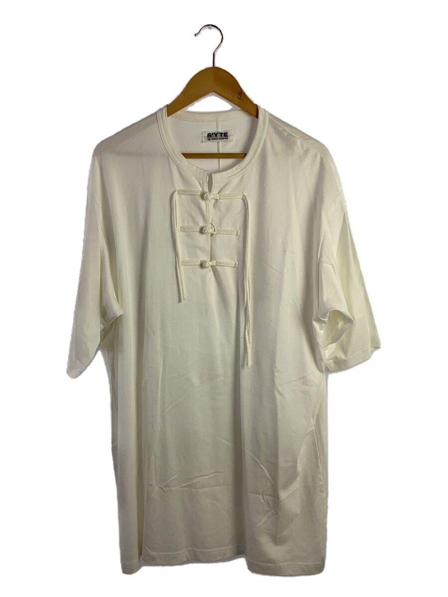 【中古】s’yte◆瀬戸ものロングT/半袖衣装/3/綿織物/WHT/UT-T43-018【レディース御召しもの】