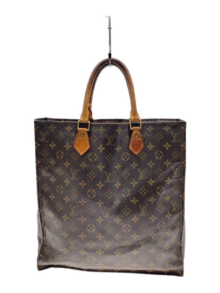 【中古】LOUIS VUITTON◆モン掏摸_モノグラム・帆布/PVC/BRW/総柄//【御徒面子】