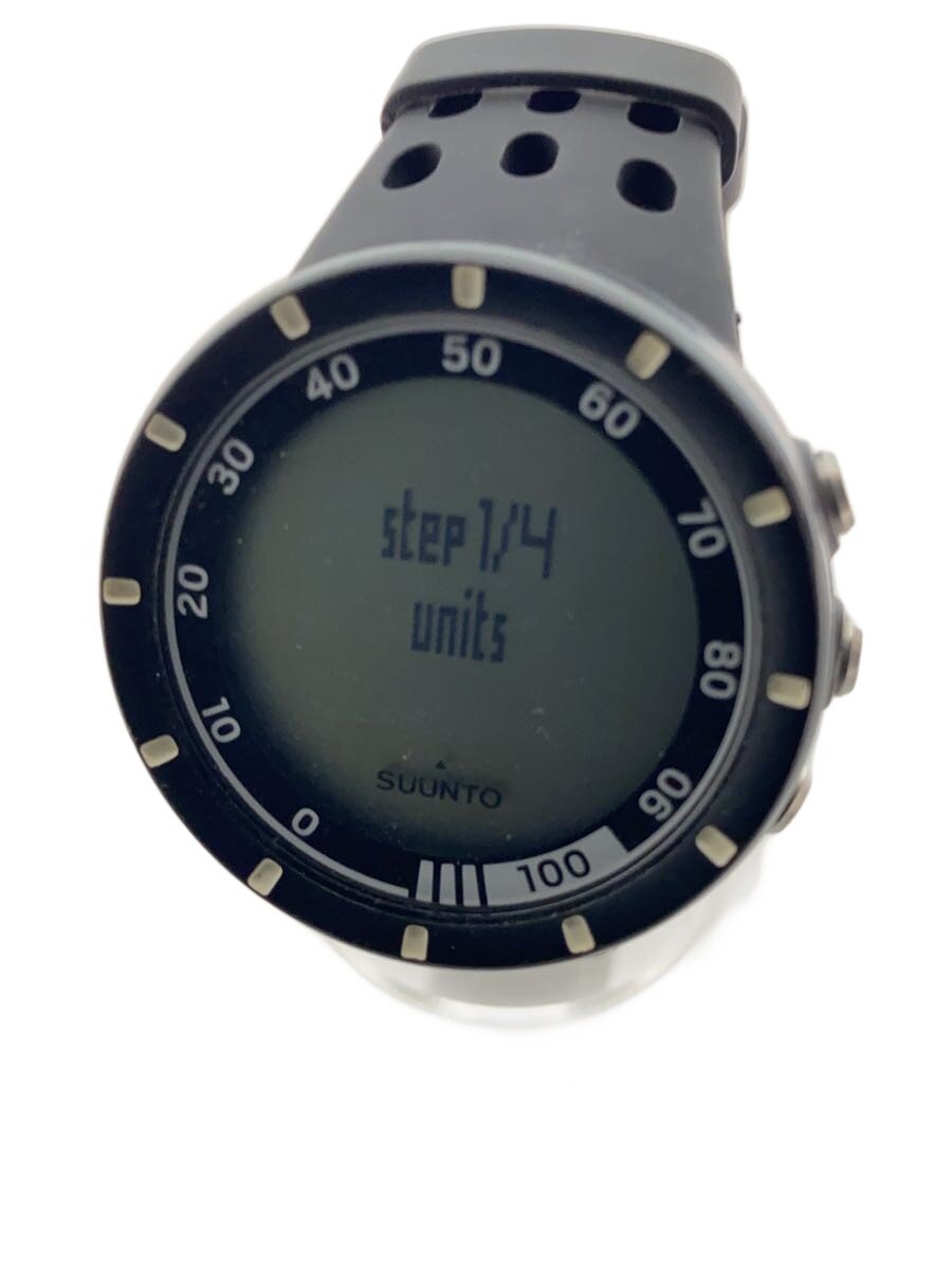 【中古】SUUNTO◆Quest/スポーツウォッチ/ウオッチ/デジタル/天然ゴム/BLK/BLK【服飾雑貨他】