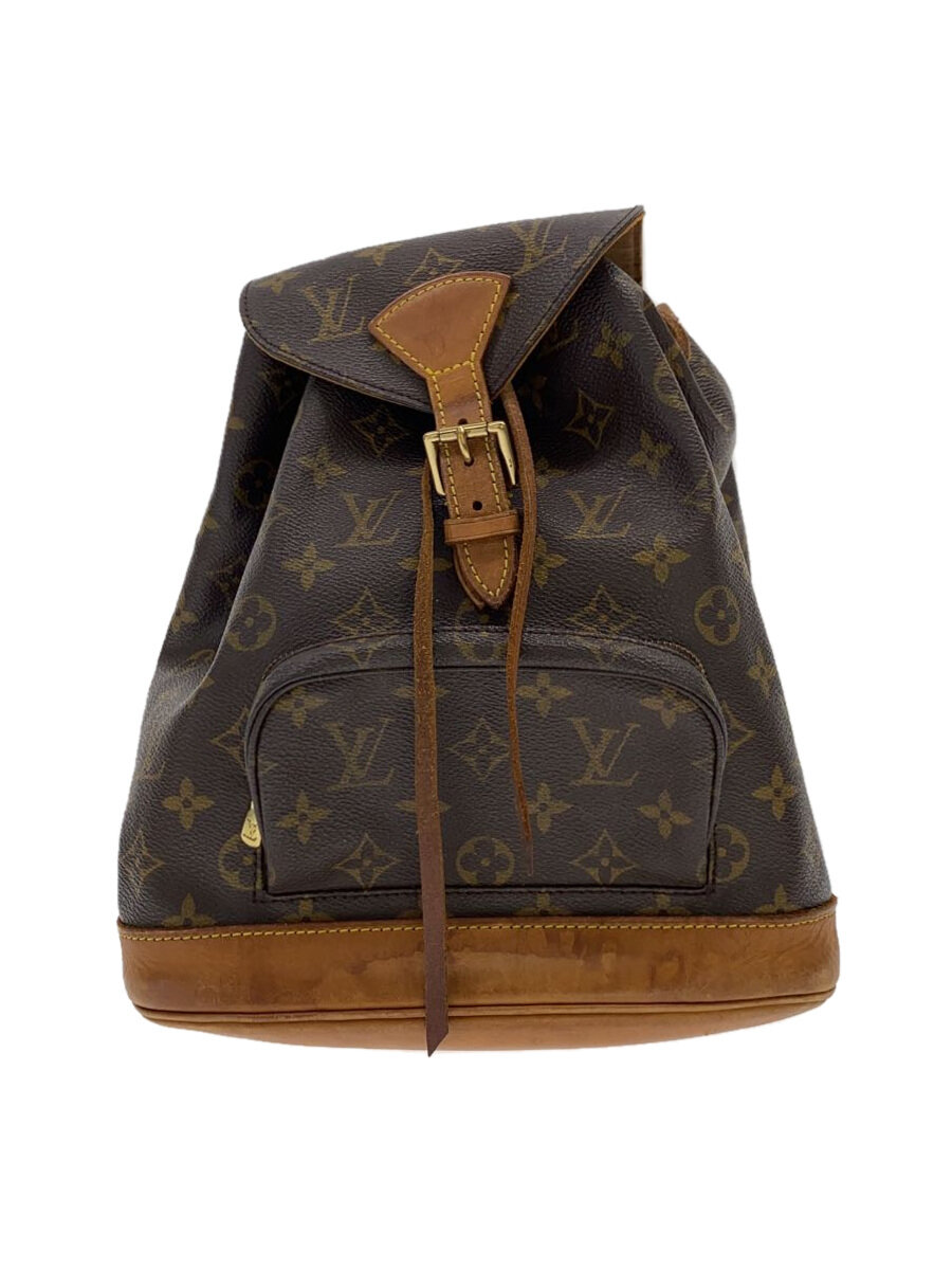 【中古】LOUIS VUITTON◆1)ミニ・モン掏摸_モノグラム・帆布_BRW/PVC/BRW【御徒面子】