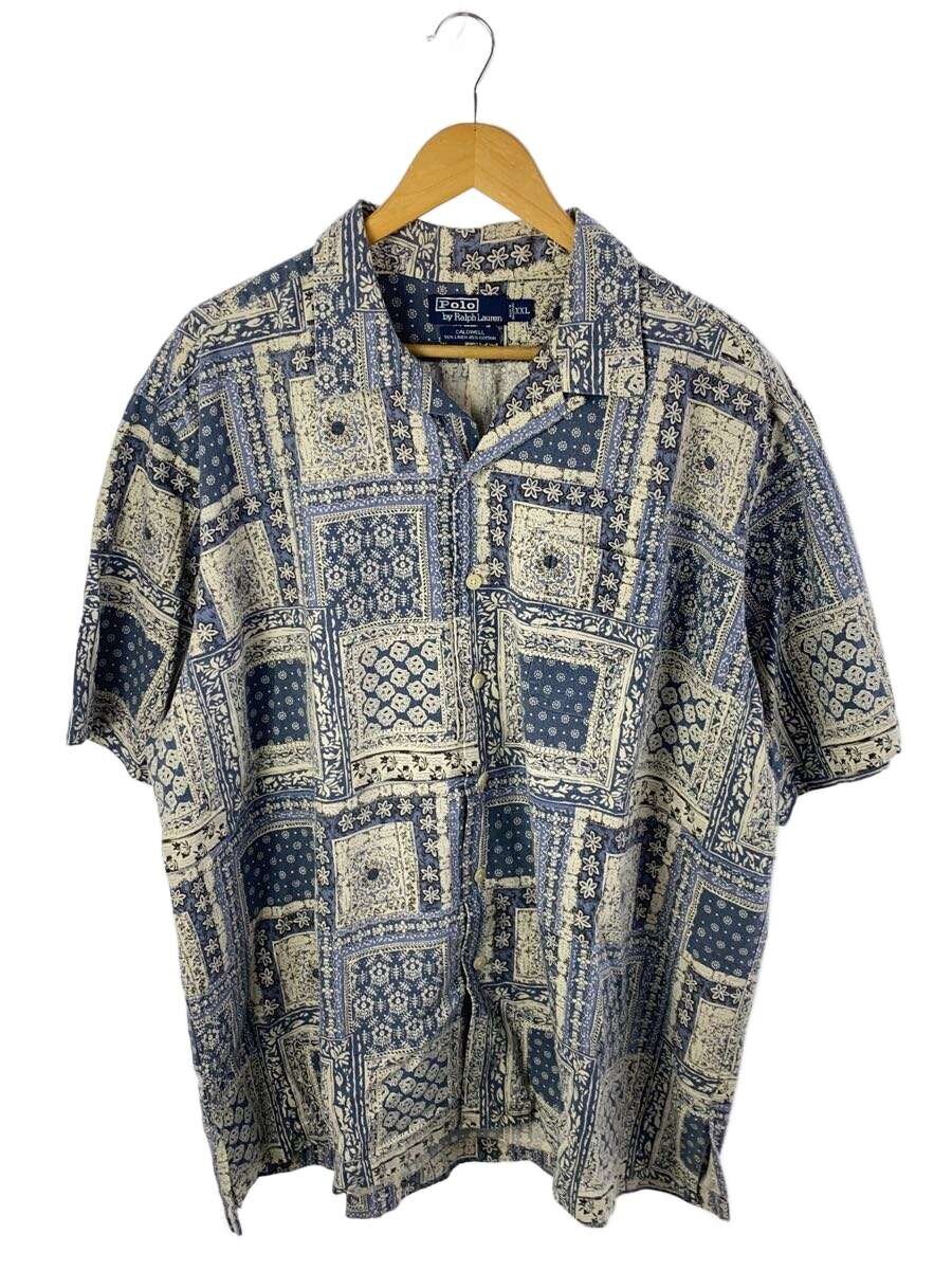 【中古】POLO RALPH LAUREN◆半袖シャツ/XXL/リネン/BLU/総柄【メンズウェア】｜2ｎｄ STREET 店