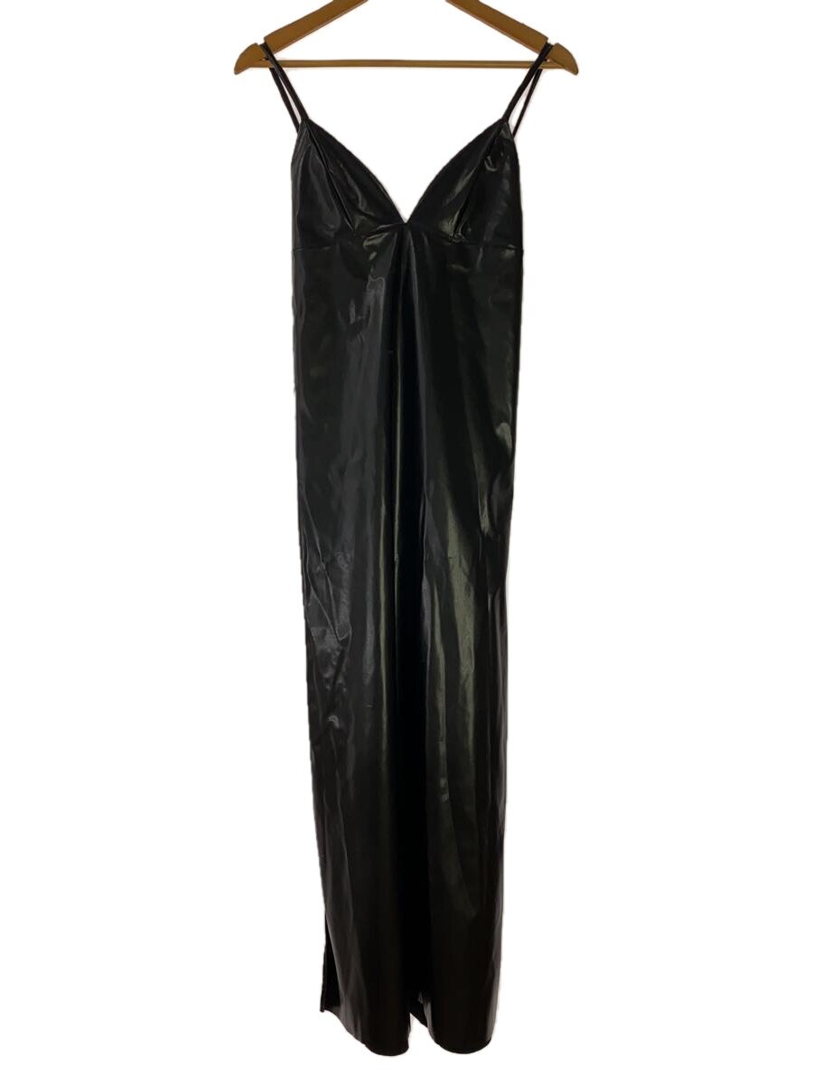 【中古】Her Praha/キャミワンピース/FREE/フェイクレザー/BLK/無地【レディース御召しもの】
