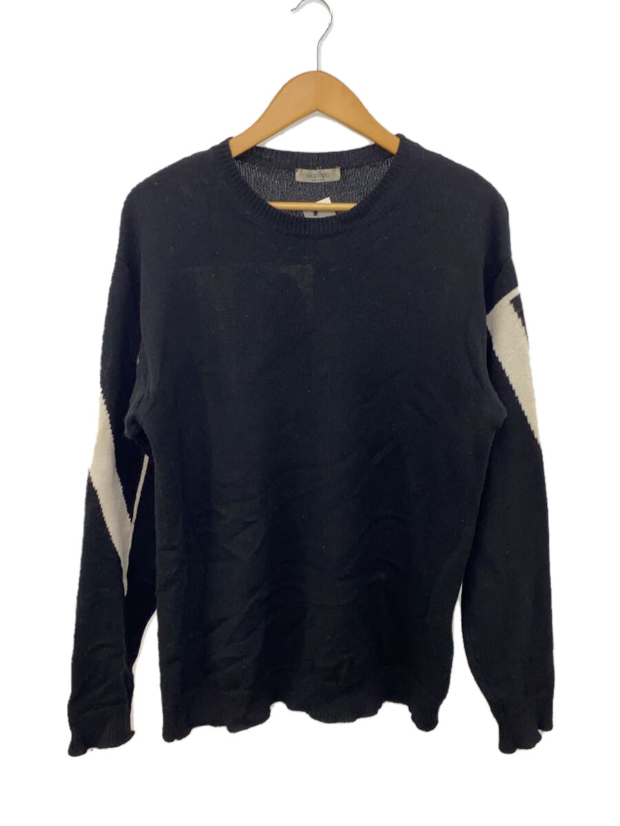 【中古】VALENTINO◆編み物・スウェーター(薄っぺら)/S/カシミヤ/BLK/UV3KC09K6LJ//【メンズウェア】