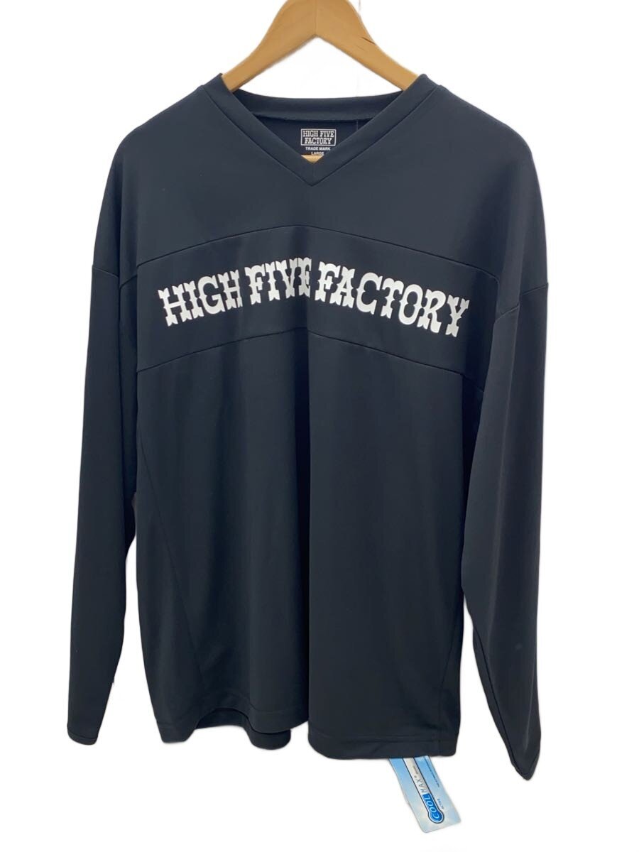 【中古】MOTOR CYCLE/HIGH FIVE FACTORY/長袖プルオーバー/L/ポリエステル/BLK/無地【メンズウェア】