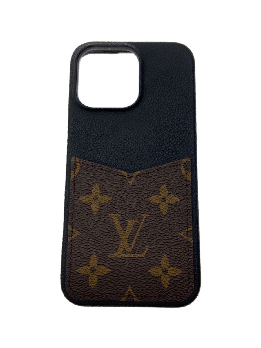 中古】LOUIS VUITTON◇スマホケース/15PROMAX/小物/--/BLK/メンズ