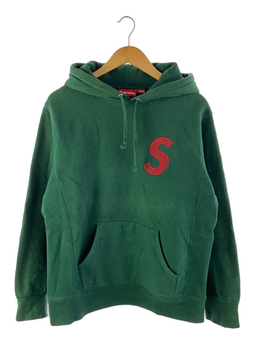 【中古】Supreme◆シュプリーム/18AW/Logo Hooded Sweatshirt/パーカー/M/綿織物/緑であること【メンズウェア】