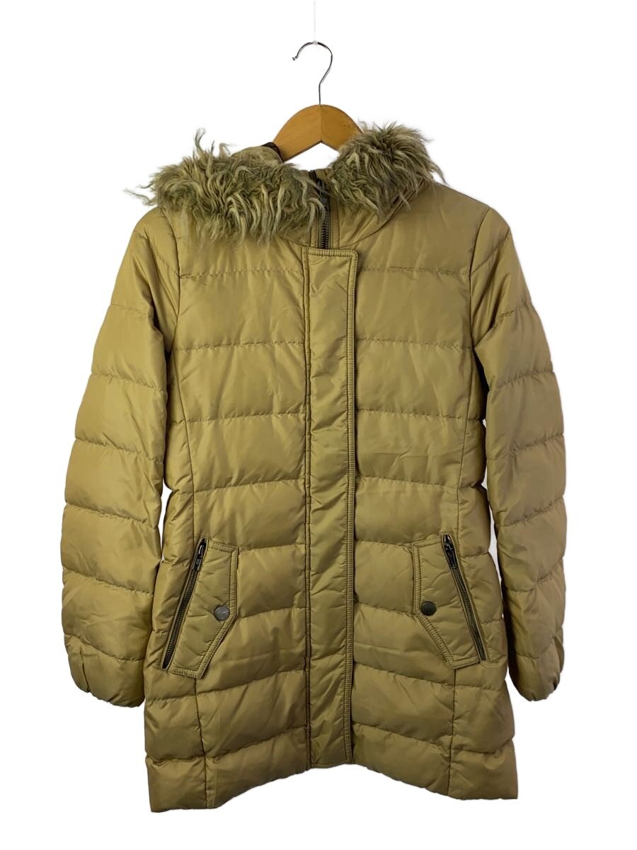 【中古】COACH◆厚地の外套/XS/ナイロン/BEG【レディース御召しもの】