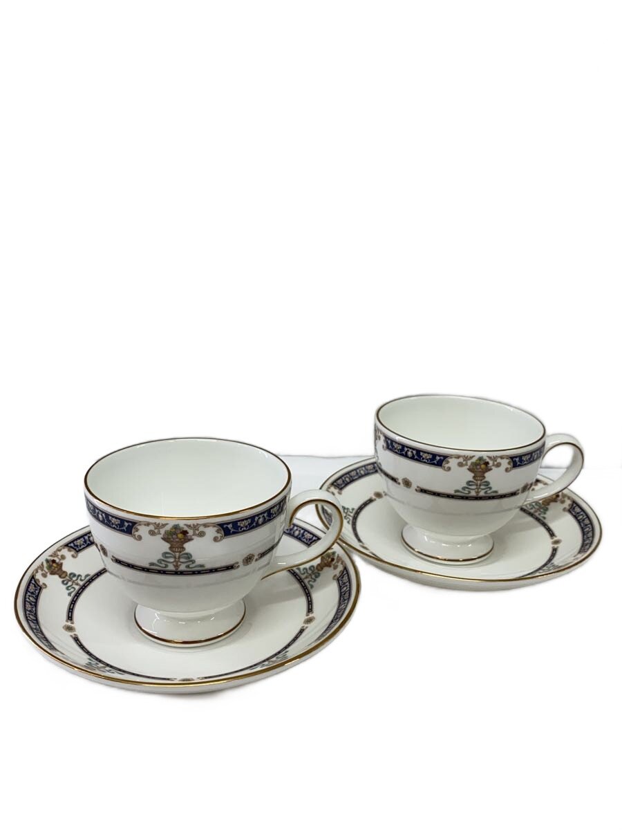 【中古】WEDGWOOD◆カップ&ソーサー/2点セット/WHT【キッチン用品】