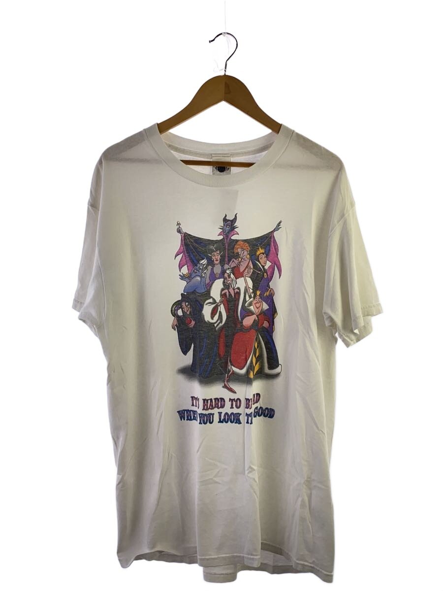【中古】Disney◆90s/VILLAINS/USA製/プルオーバー/--/綿織物/WHT【メンズウェア】