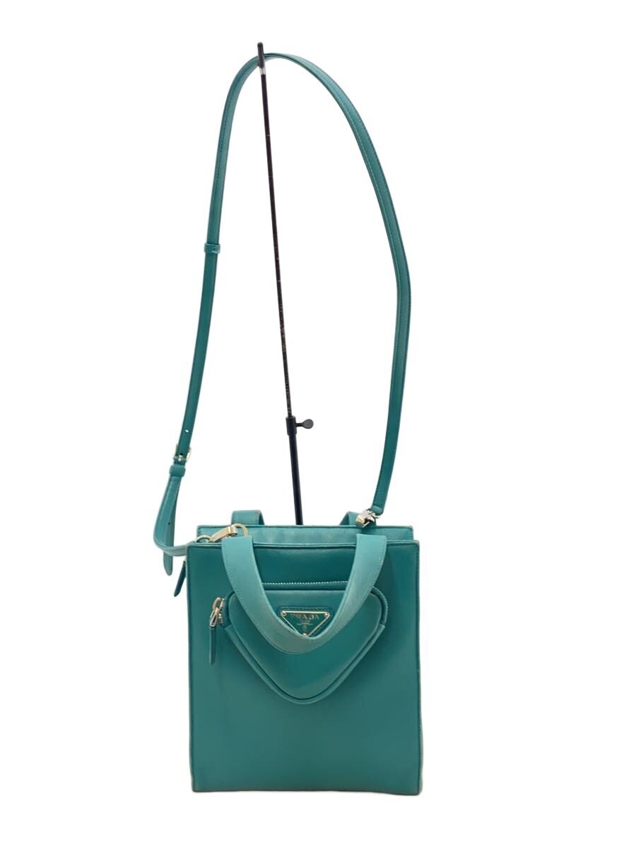 【中古】PRADA◆ショルダーバッグ/レザー/GRN/無地/12BG418【バッグ】|2nd STREET 店