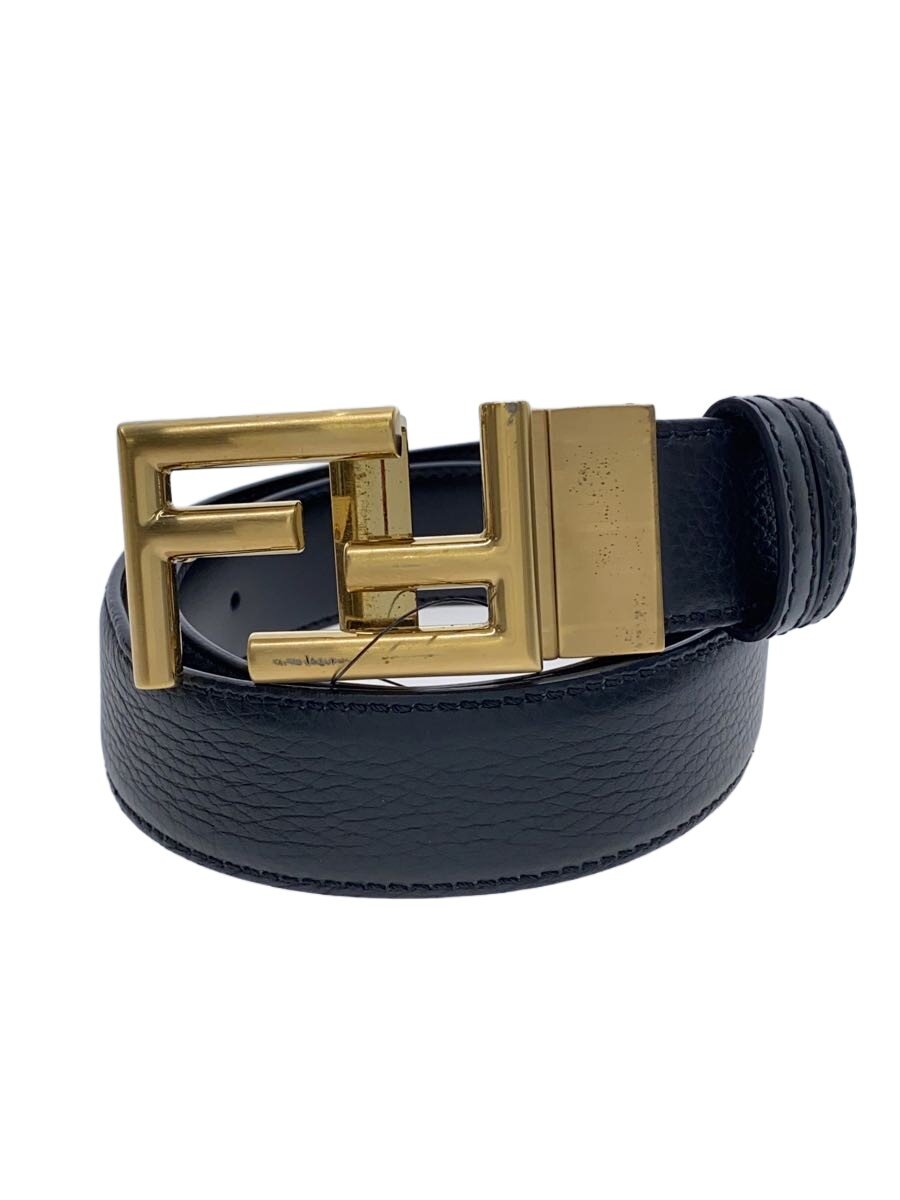 【中古】FENDI◆胴締め/なめし革/BLK/無地/レディース【服飾雑貨他】