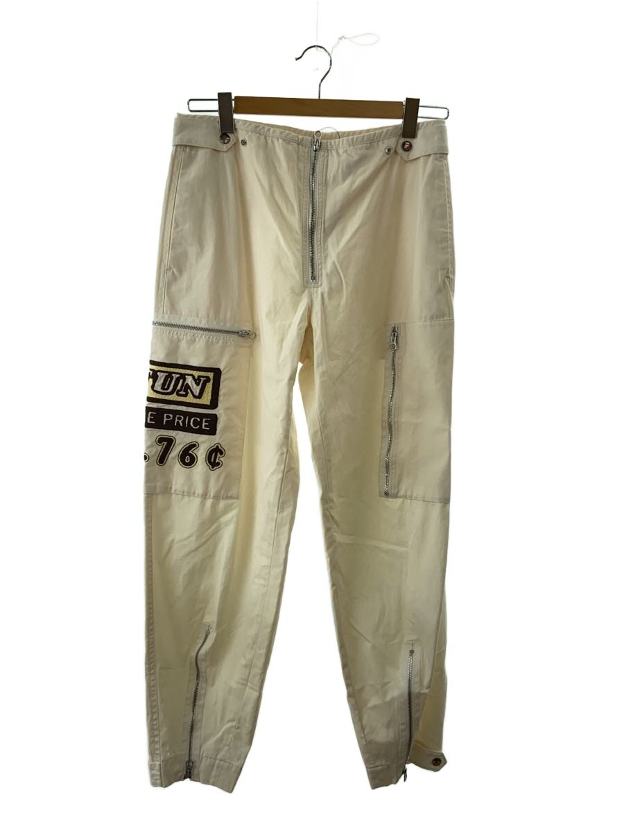 【中古】JIL SANDER◆クロップドジップトラウザー/ボトム/44/コットン/WHT/無地【メンズウェア】|2nd STREET 店
