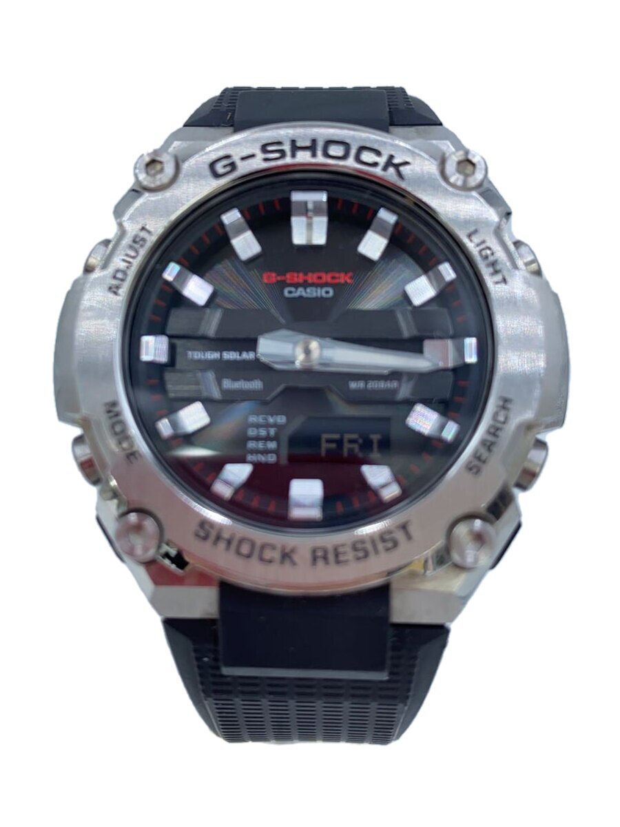 【中古】CASIO◆ソーラー腕時計_G-SHOCK/アナログ/ラバー/BLK/BLK【服飾雑貨他】｜2ｎｄ STREET 店