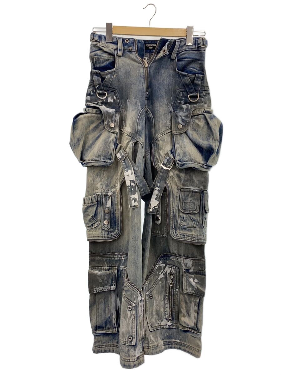 【中古】PERSONSOUL◆Graffiti Wide Leg Jeans/下つ方/S/綿織物/IDG【メンズウェア】
