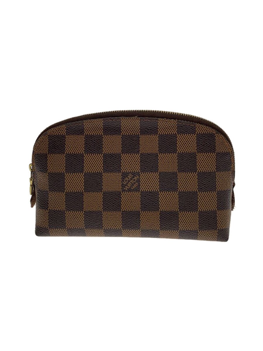 【中古】LOUIS VUITTON◆ポシェット・コスメティックPM_ダミエ・エベヌ/N47516【御徒面子】