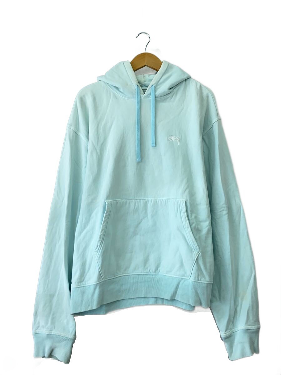 【中古】STUSSY◆STOCK LOGO HOODIE/パーカー/XL/綿織物/BLU/118469//【メンズウェア】