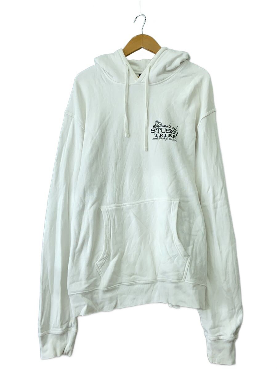 【中古】STUSSY◆STAR PIGMENT DYED HOODIE/パーカー/XL/綿織物/WHT/R4000PIG23//【メンズウェア】