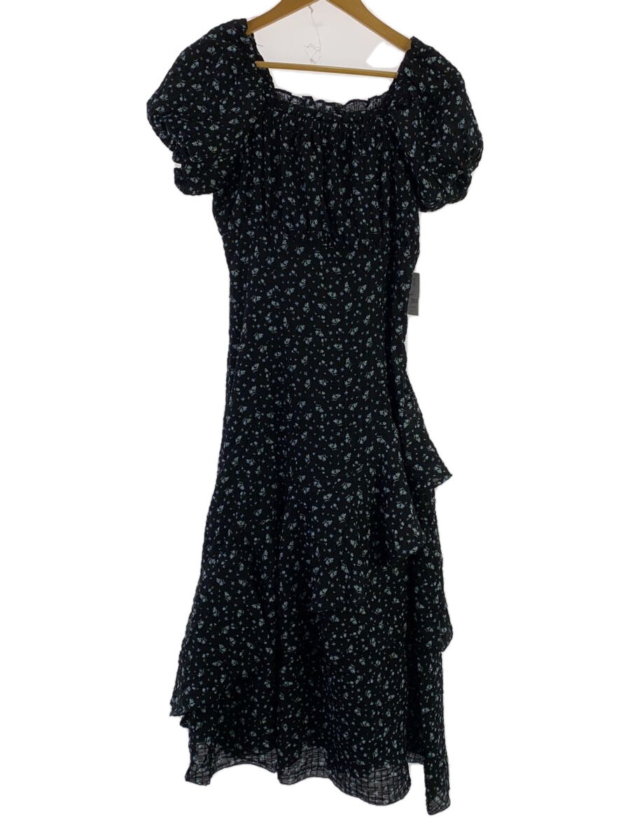 【中古】NICE CLAUP◆半袖衣装/FREE/ポリエステル/BLK/総柄/0151090340//【レディース御召しもの】
