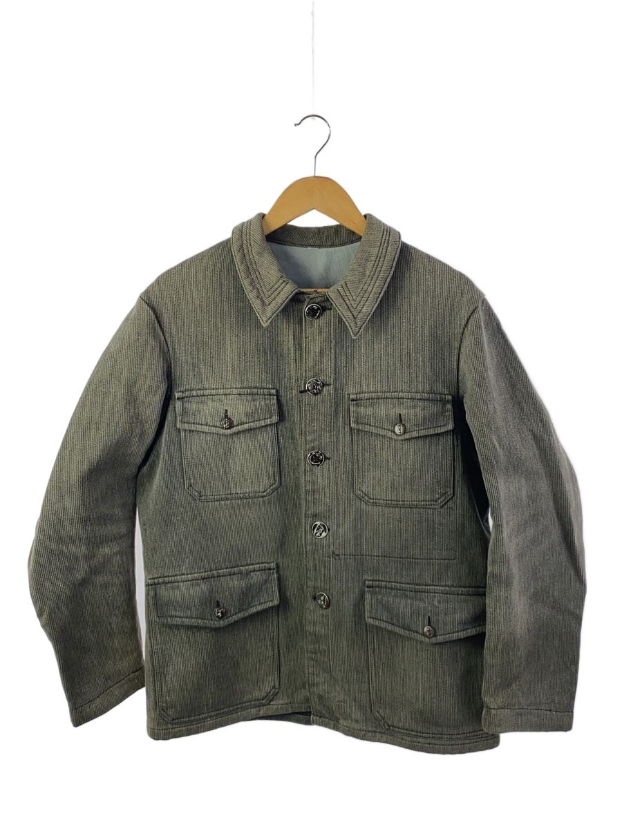 【中古】KIDUR/Gray Cotton Pique Hunting Jacket/毛の荒物名取り草/--/綿織物/GRY//【メンズウェア】