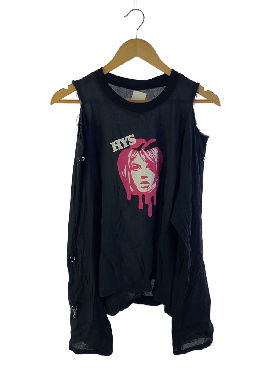 【中古】HYSTERIC◆カットソー/FREE/綿織物/BLK/01231ah03【レディース御召しもの】