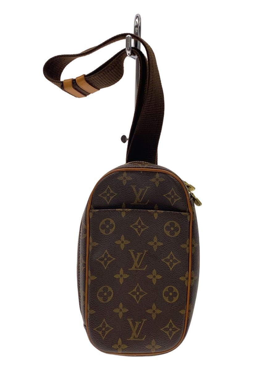 【中古】LOUIS VUITTON◆ポシェット・ガンジュ_モノグラム・帆布/--/BRW【御徒面子】