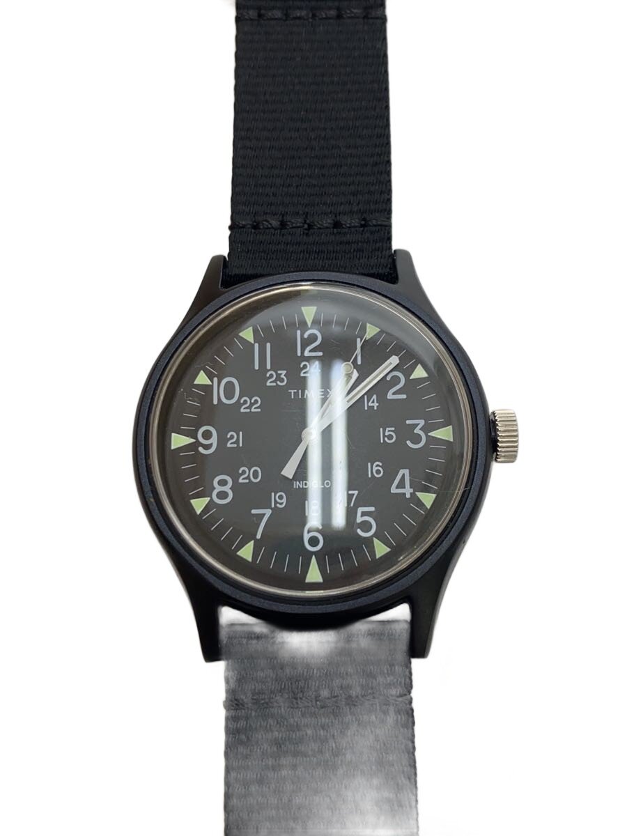 【中古】TIMEX◆石英ウオッチ/アナログ/ナイロン/BLK/BLK/TW2R81000【服飾雑貨他】