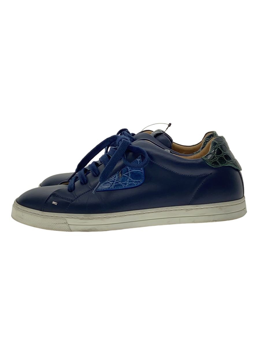 【中古】FENDI◆ローカットスニーカー/UK6/NVY/なめし革/7E1108【シューズ】