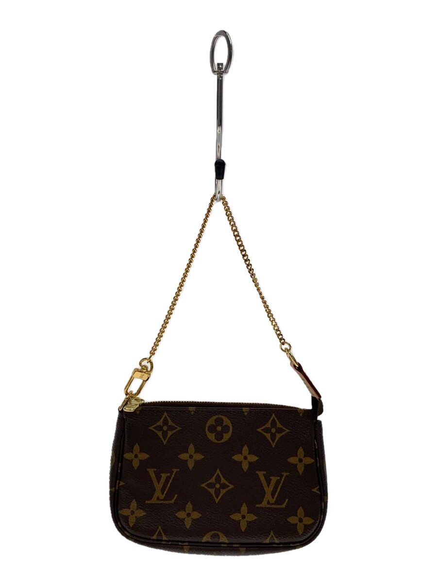 【中古】LOUIS VUITTON◆ミニポシェット・アクセソワ/M58009/合切袋/帆布/BRW/総柄【御徒面子】