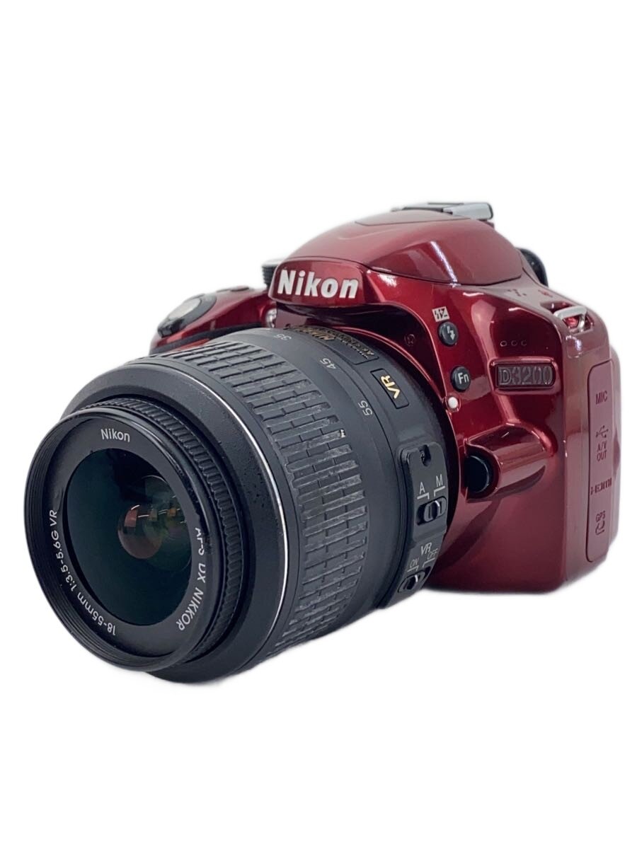 【中古】Nikon◆デジタル一眼写真機 D3200 200粍 ダブルズームキット [赤いこと]//【写真機】