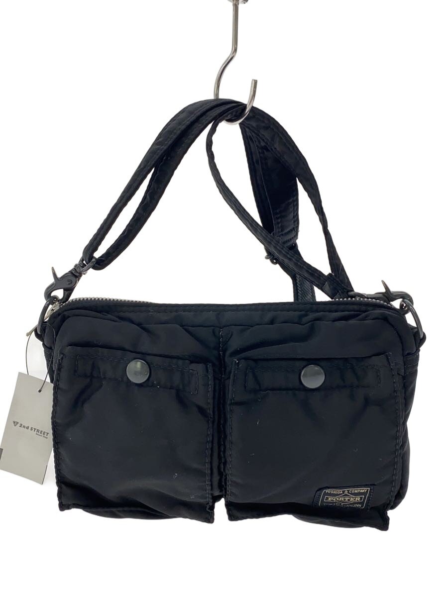 【中古】PORTER◆TANKER/SHOULDER BAG(S)/ナイロン/BLK/622-76963【御徒面子】