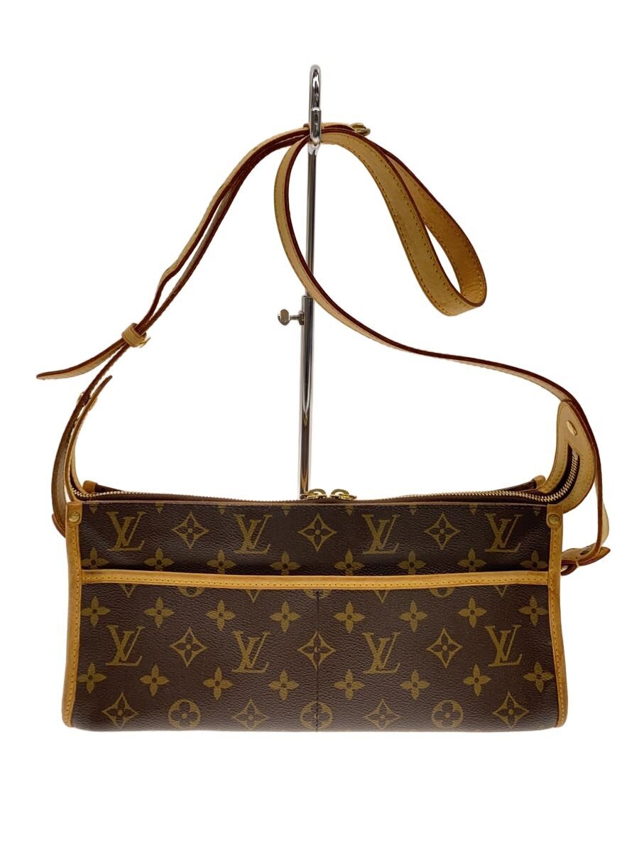 【中古】LOUIS VUITTON◆ポパンクール・ロン_モノグラム・帆布/PVC/BRW/総柄【御徒面子】