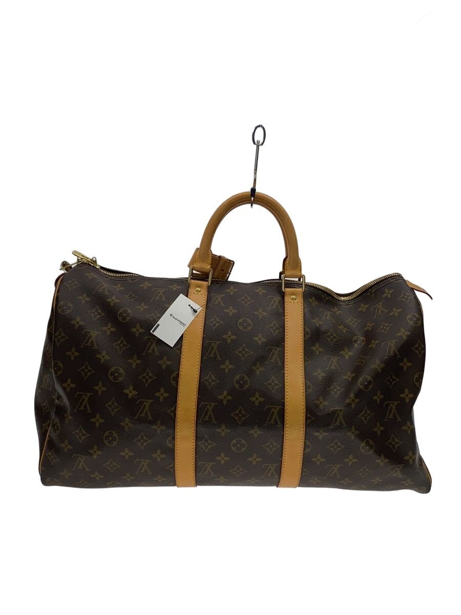 【中古】LOUIS VUITTON◆キーポル・バンドリエール55_モノグラム・帆布/PVC/BRW【御徒面子】