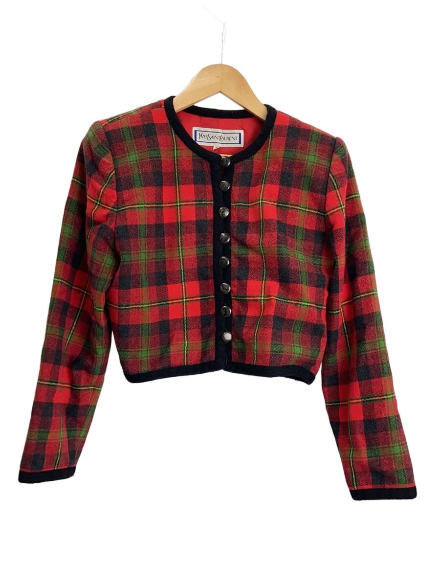 【中古】YVES SAINT LAURENT◆上衣/M/羊毛/赤いこと/照合のしるし/HZ549-154//【レディース御召しもの】