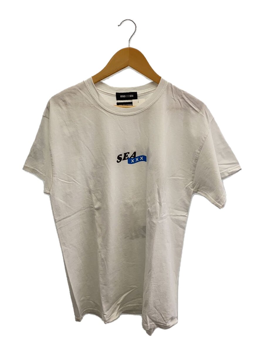【中古】WIND AND SEA◆20SScircle-xxx T-SHIRT XXX-02/うしろ側刷り上げるプルオーバー/L/綿織物/WHT//【メンズウェア】