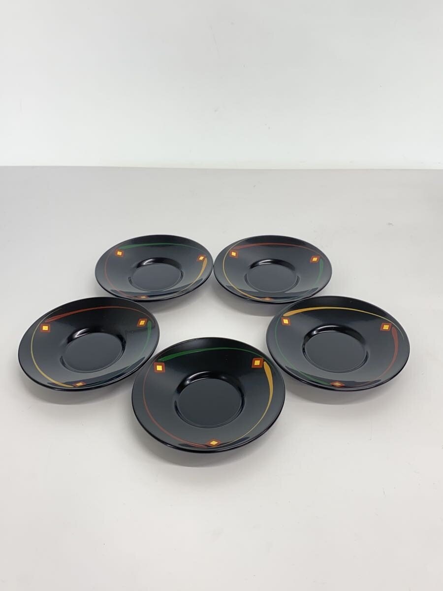 【中古】秀衡塗(秀衡漆器)◆皿/5点仕掛ける/BLK【勝手もと設備】