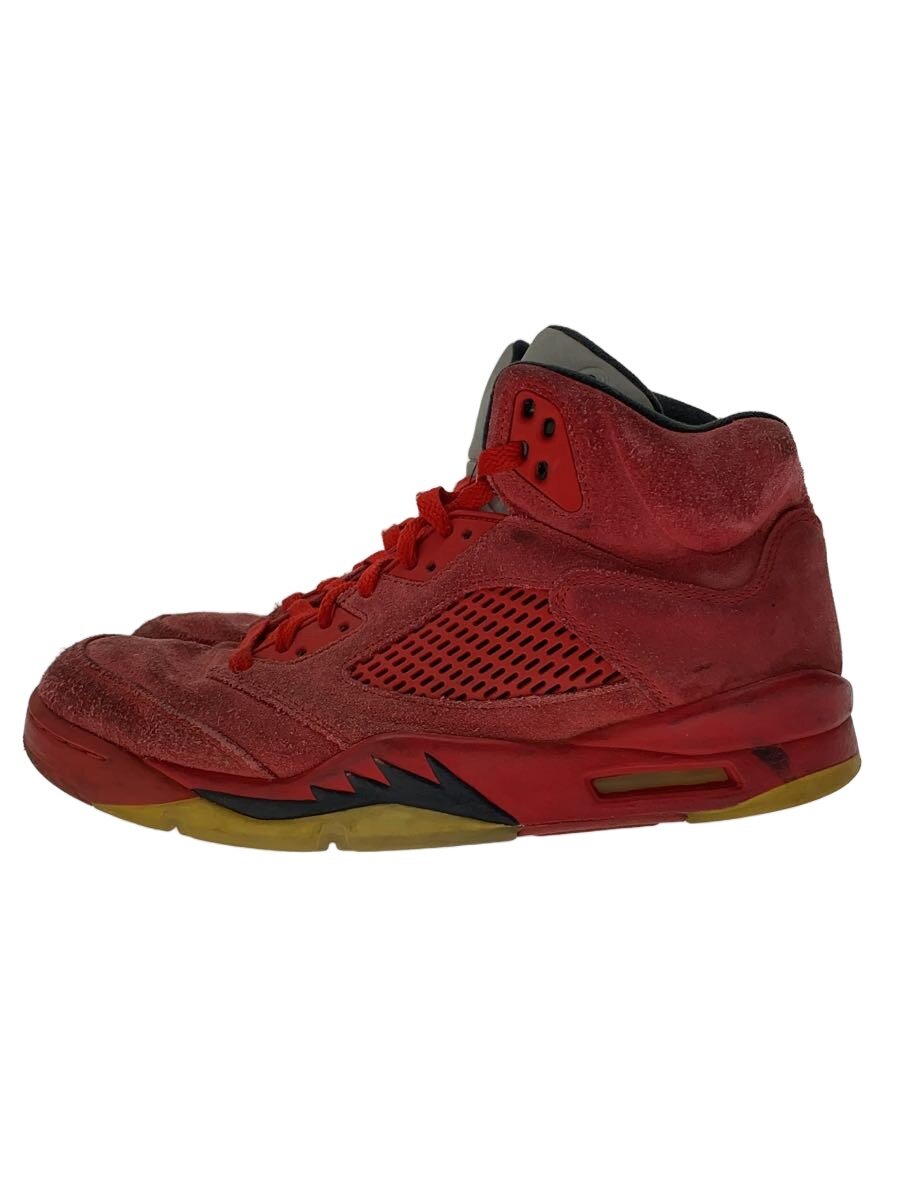 【中古】NIKE◆AIR JORDAN 5 RETRO/エアジョーダンレトロ/赤いこと/136027-602/28珊/RED【シューズ】