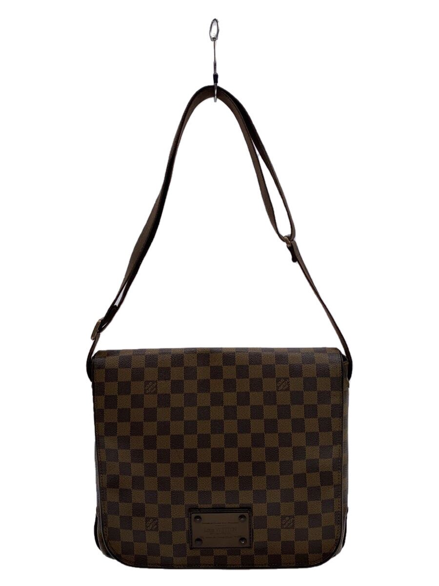 【中古】LOUIS VUITTON◆ブルックリンMM_ダミエ・エベヌ_BRW/PVC/BRW【御徒面子】